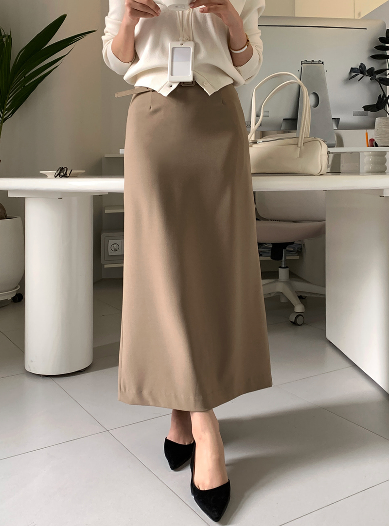 Setter Slit Belt Skirt / 4 colors