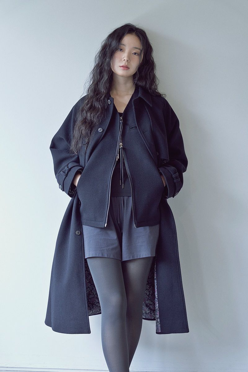 PURE-WOOL 90 BALMACAAN COAT (Black)