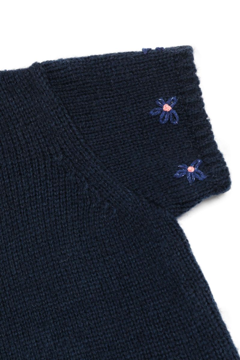 Mini Flower Short Knit [Navy]