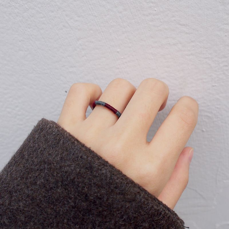 [CCNMADE] LETTER RING 1 (Gray&Wine)