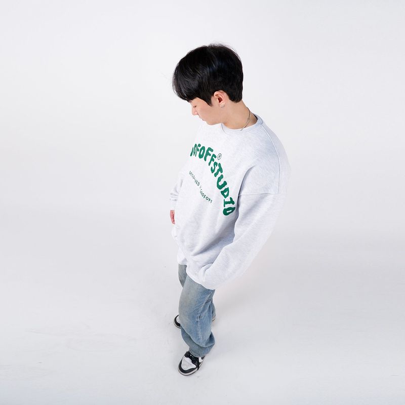 GOOFOFF LOGO SWEAT SHIRT - ( Ash Gray )