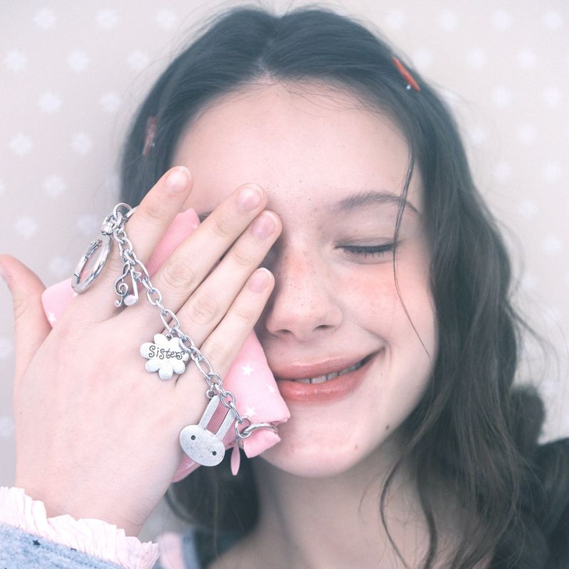 Rabbit Chain wallet_pink