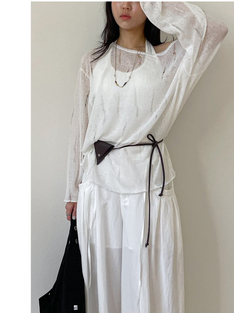 Triangle Leather Strap Belt