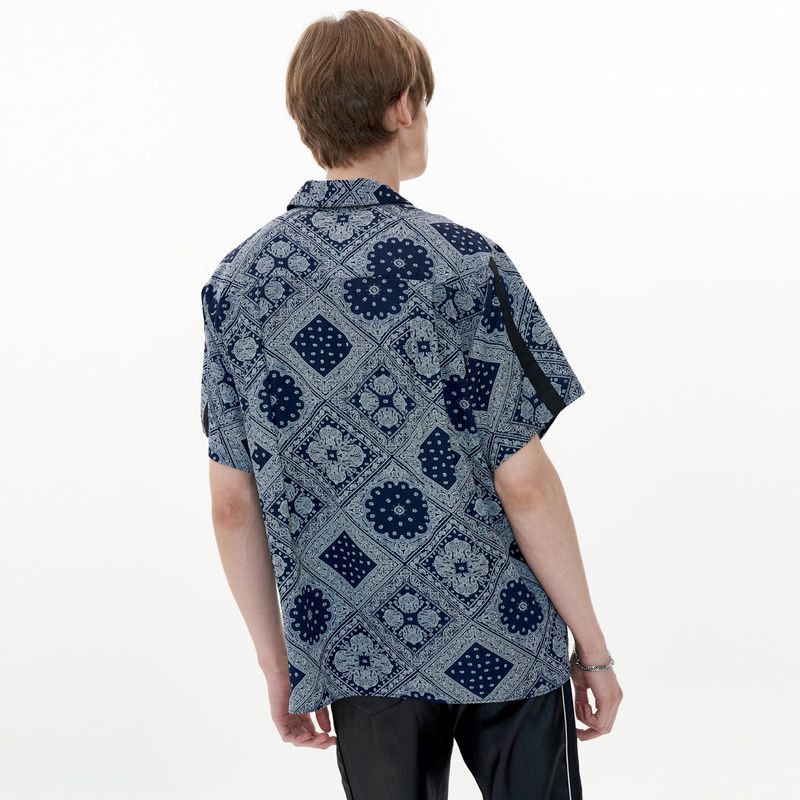 Track Shirt [Navy Paisley]