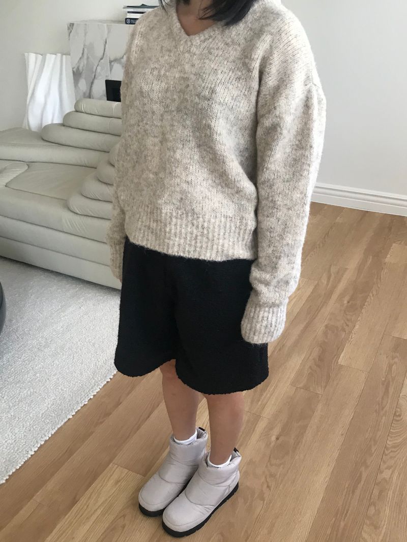 Capullo boucle half pants