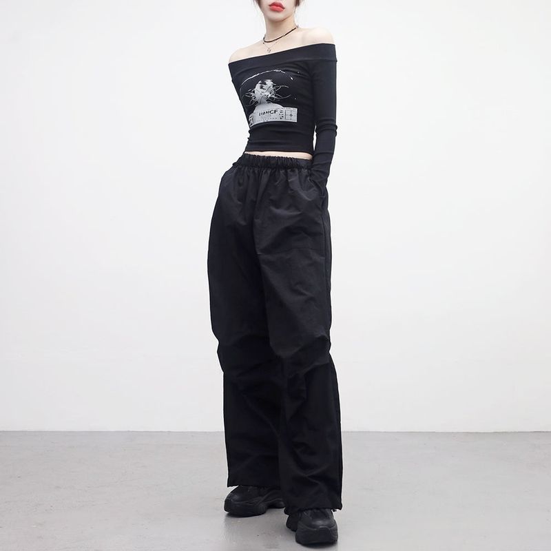Rankle pintuck wide pants