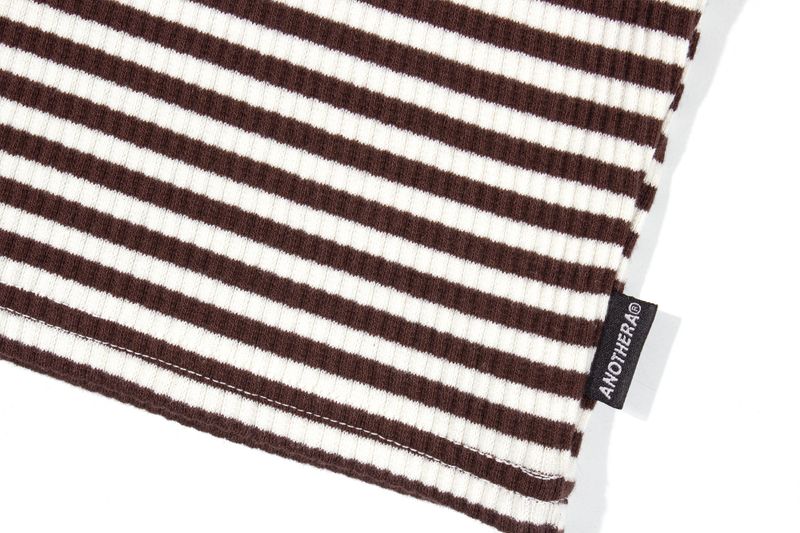 STRIPE RIBBON SLEEVELESS_Brown