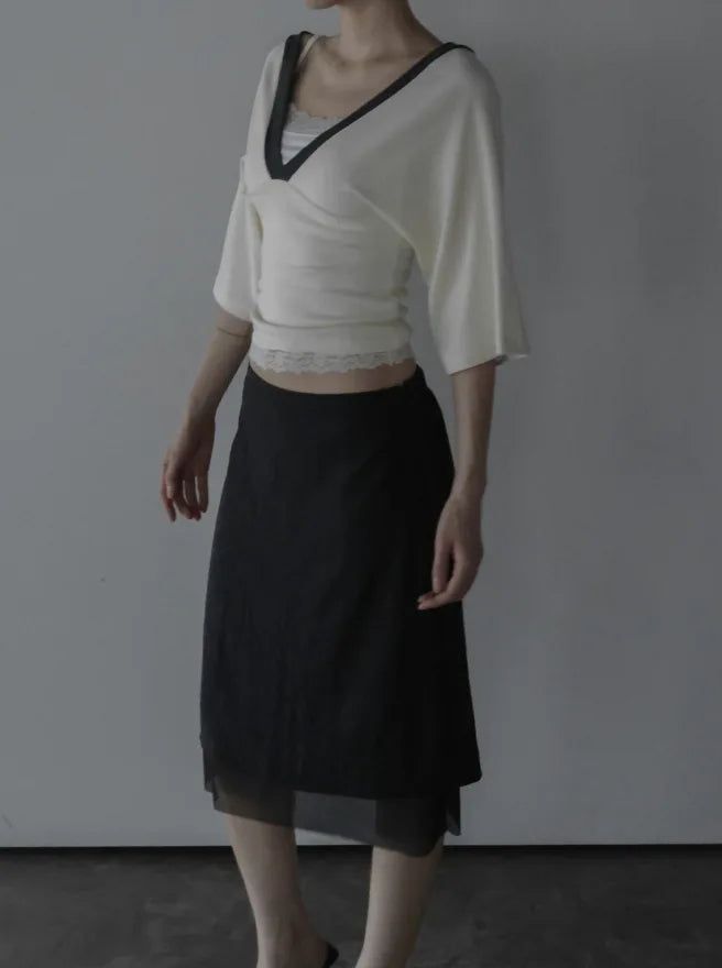 Louis Layered Midi Skirt
