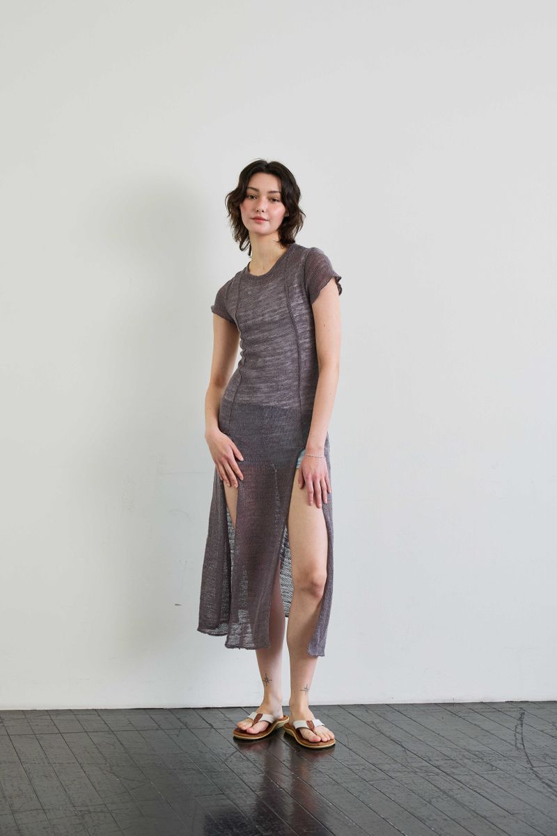 WITTY KNIT ONE-PIECE / MOCHA