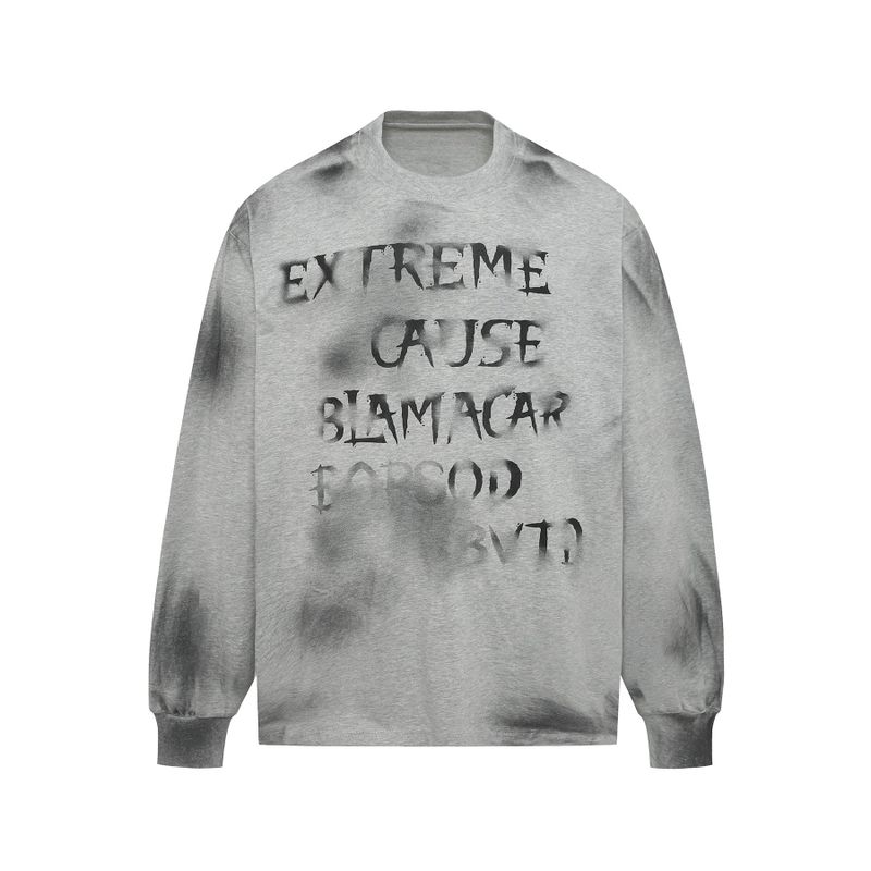 Roven Washed Lettering Long Sleeve T-shirt