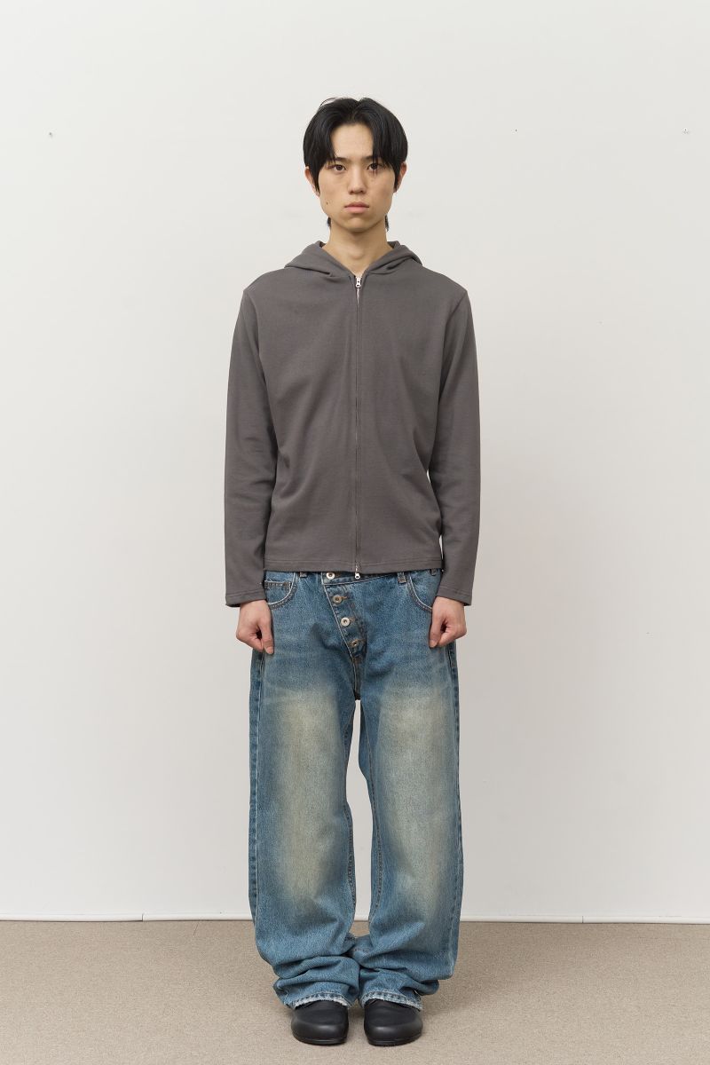 Slom Slash Button Denim