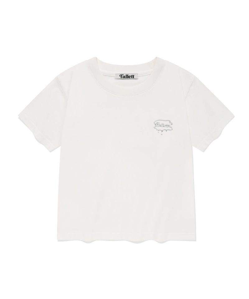 FALLETT（ファレット）の「SILVER BRUSH LOGO SHORT SLEEVE WHITE（Tops）」