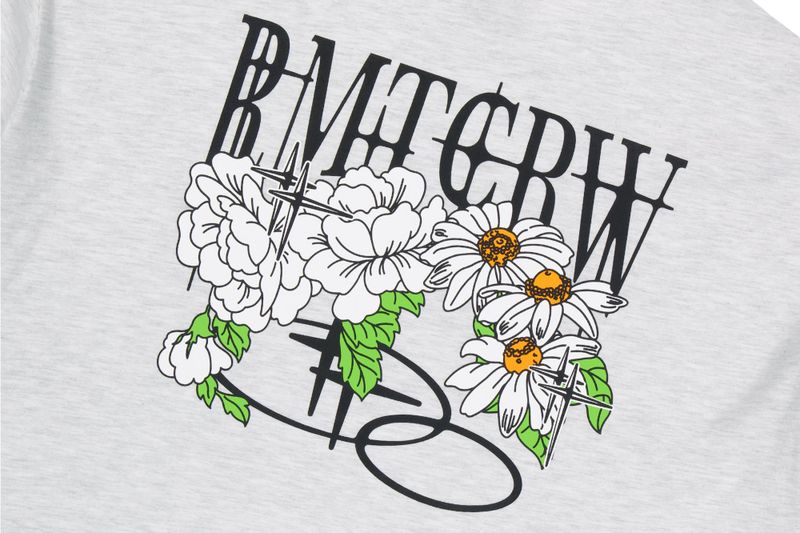 VOLUME LOGO FLOWER TEE SHIRT