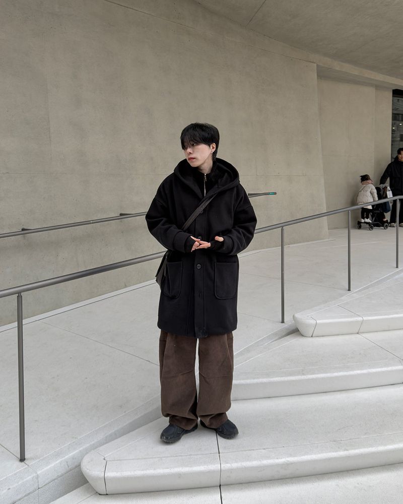 Koven Wool Hooded Coat