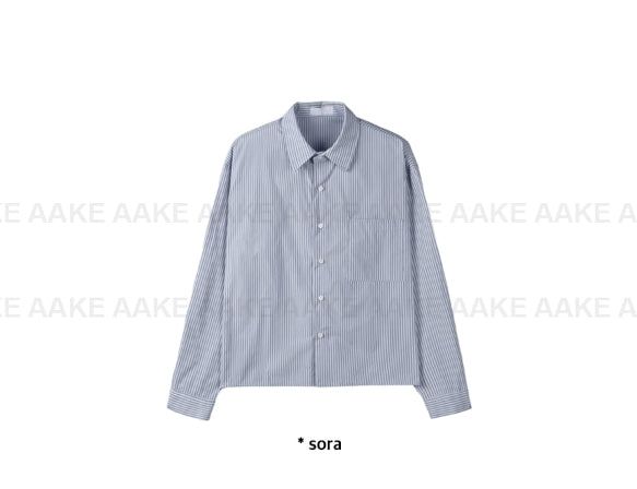 CROP OVER STRIPE SHIRT