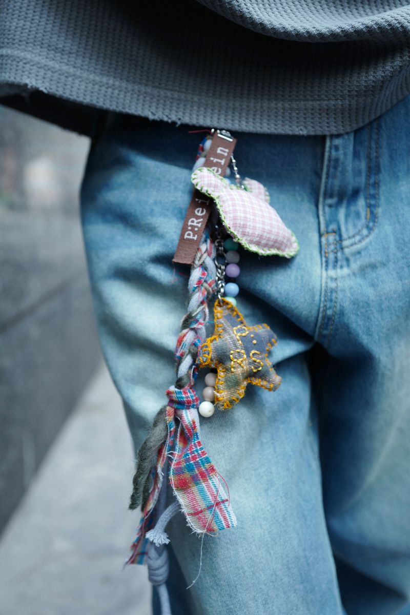 P:ReinSein（レインセイン）の「ビンテージメオメオアイスターキルテッドキーリング（アクセサリー）」