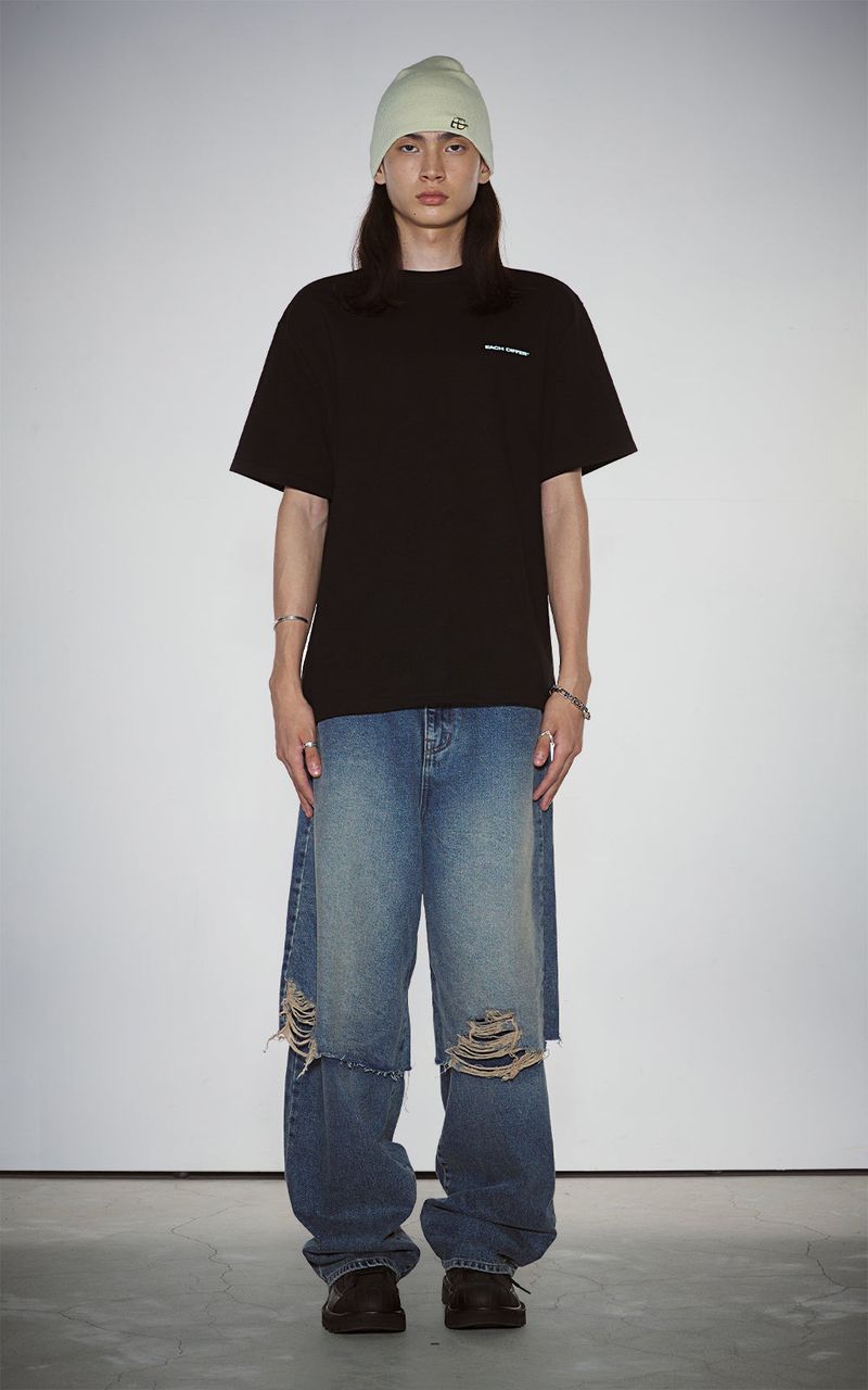 EACH DIFFER(イーチディファー)の「BLUR HEART T-SHIRTS_BLACK(Tops)」