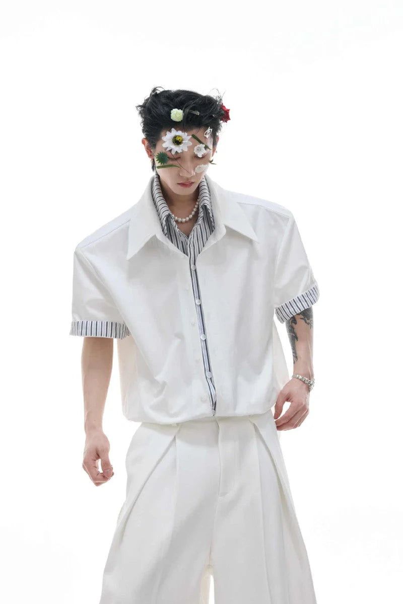 Argue Cultureの「Layered Stripe Colorblock Shirt(Tops)」