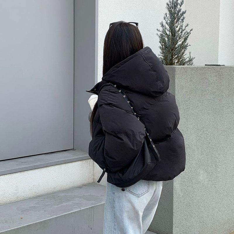 [BELLIDE MADE]Butterfly Two-Way Hooded Short Padded Jacket