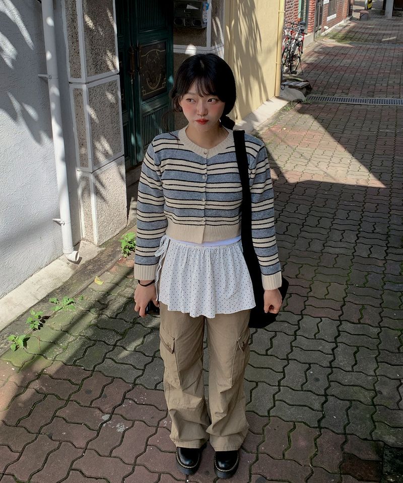 Mode Stripe Cardigan