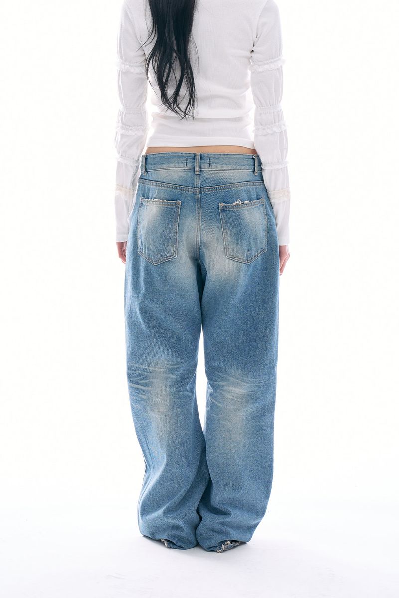 Vega washed denim pants