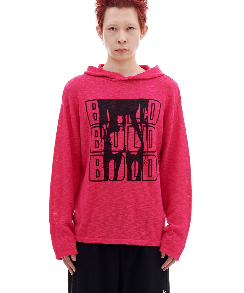 ARCHIVE BOLD（アーカイブボールド）の「BIKINI WM KNIT HOOD (CHERRY PINK)（Tops）」