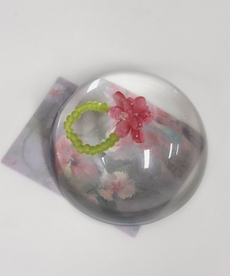 Adamdree（アダムドリー）の「ピンクフラワービーズリング（アクセサリー）」