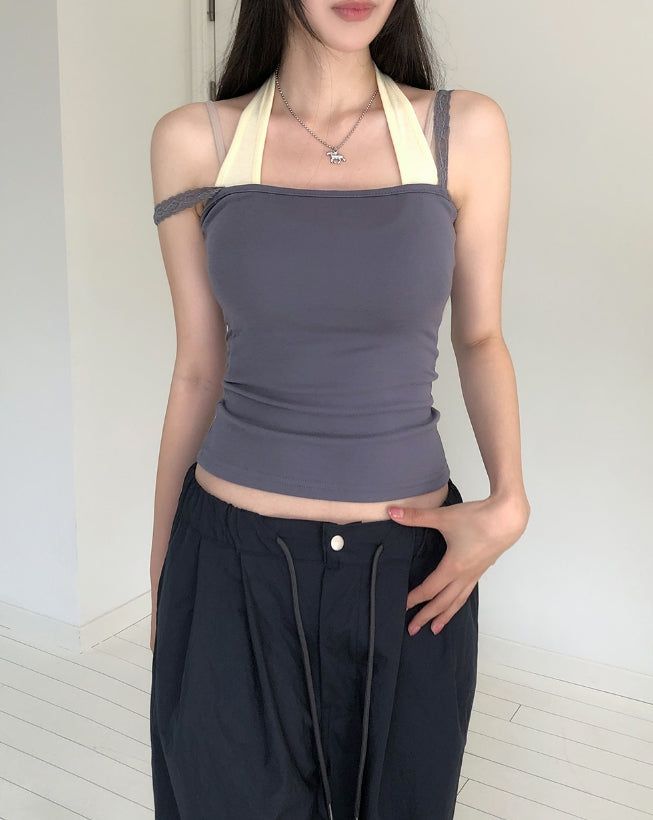 Flo Lace Layered Halter Sleeveless