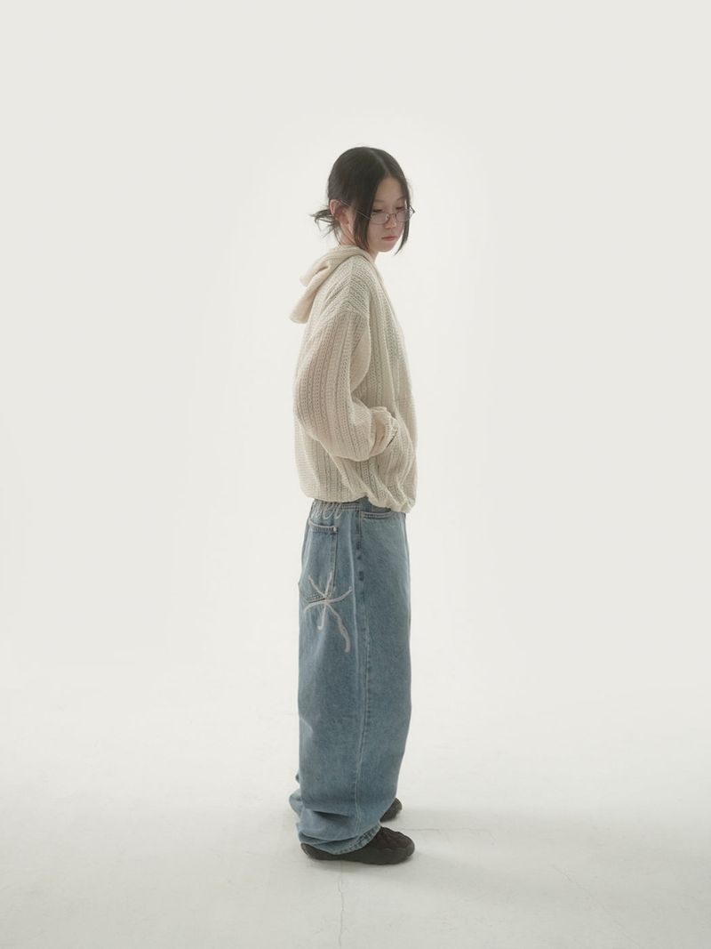 Felid handle denim pants -3C
