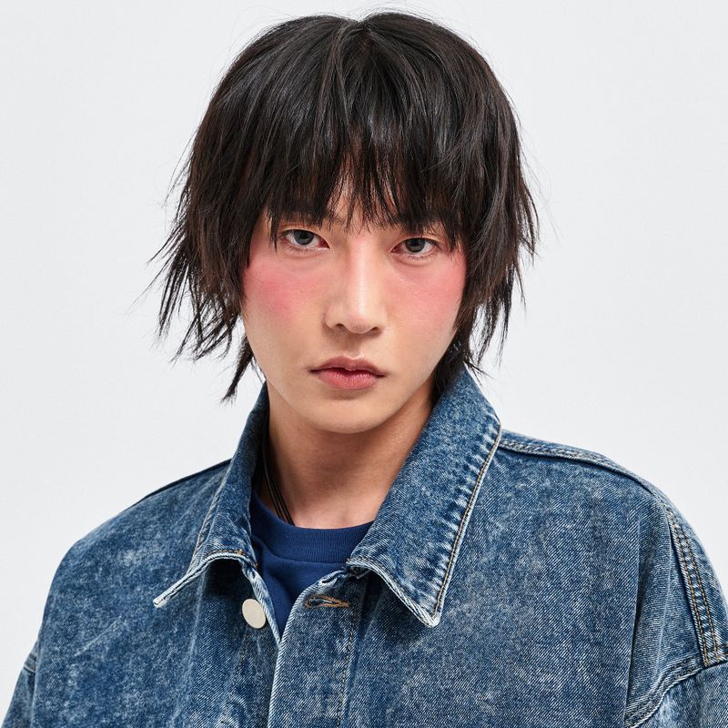 JINRO DENIM CROP TRUCKER JACKET 