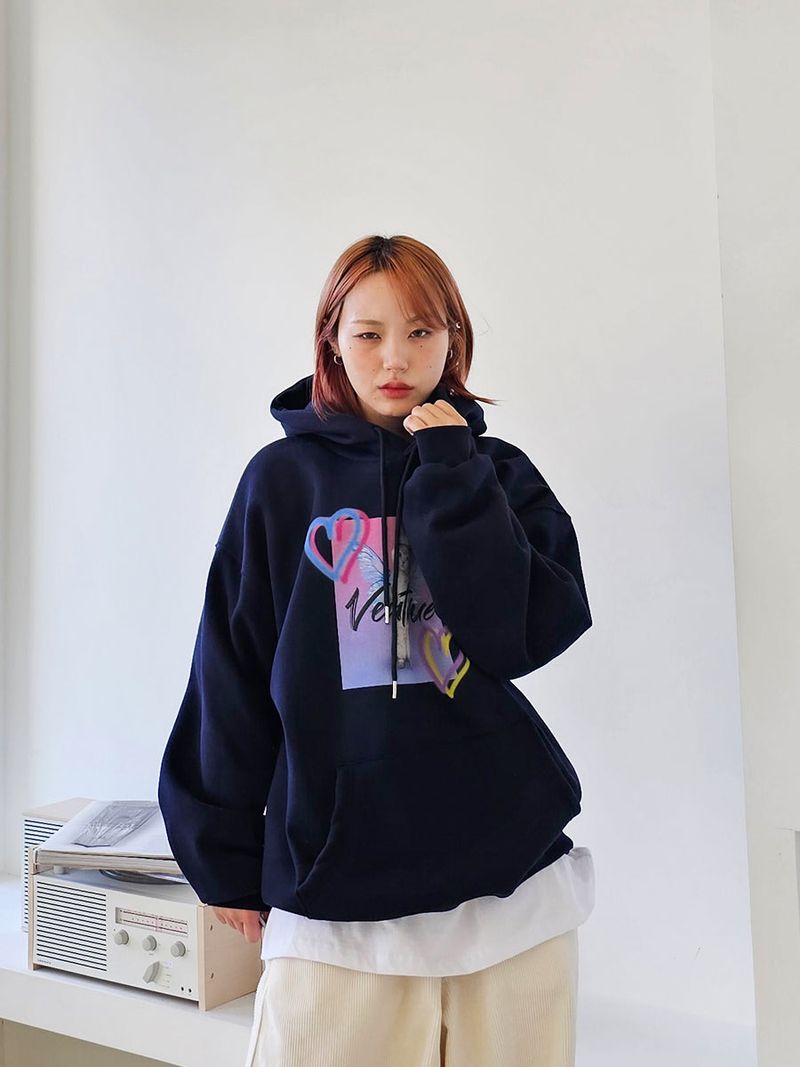 VENTIQUE Flying Cat Hoodie 3color