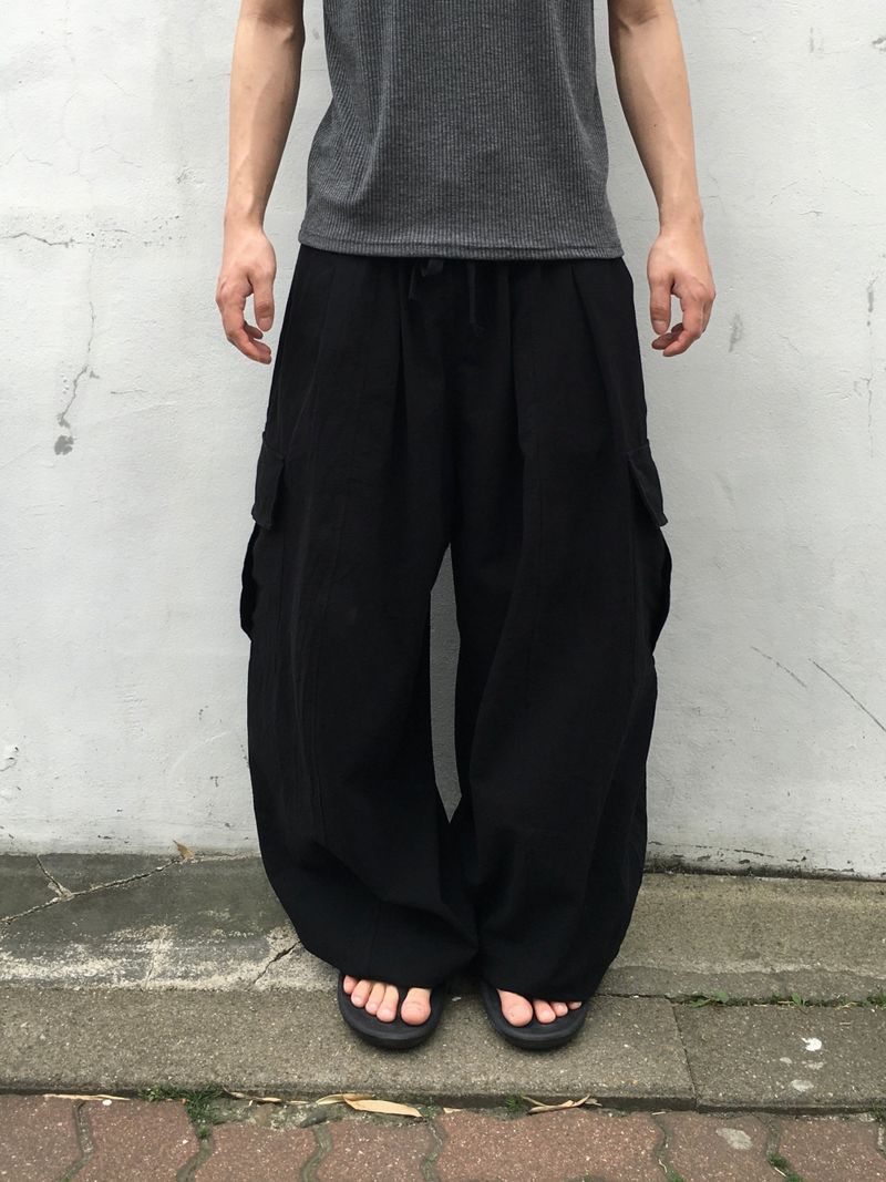 Tobe Linen Cargo Wide Pants 3C