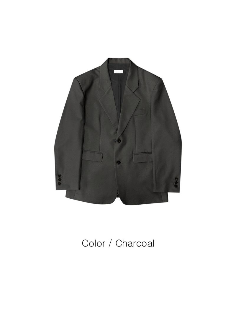(UNISEX)オータムベーシックオーバーシングルジャケット