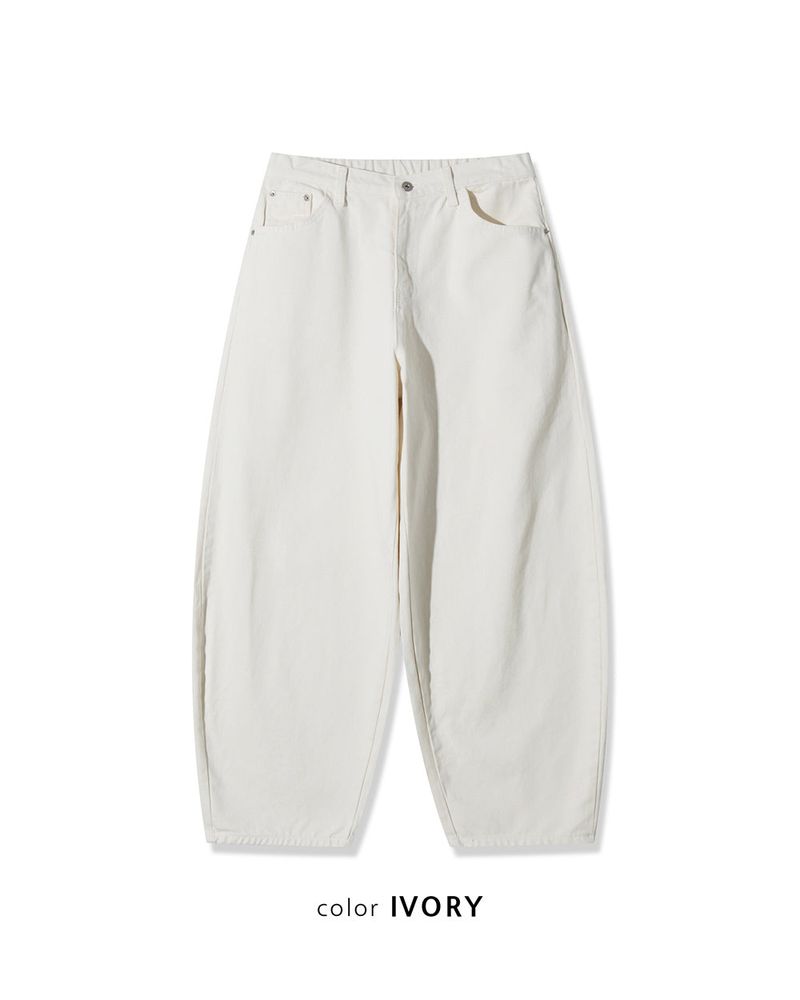 Nevis Cotton Wide Curved Pants