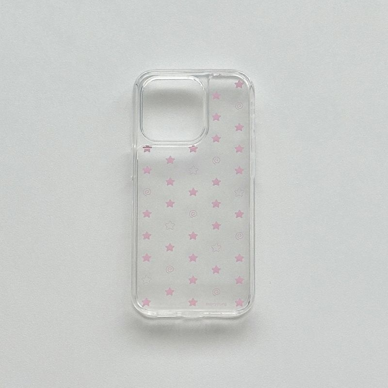 [jelly hard] swirl star case - pink