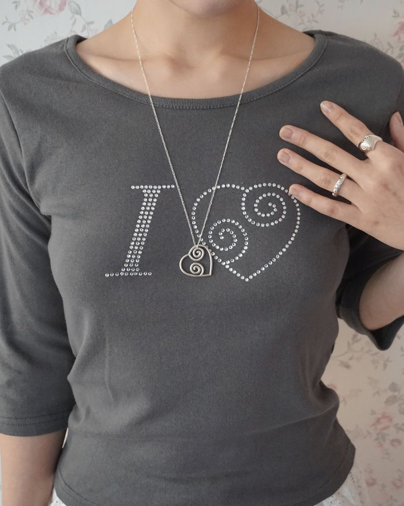 [925SILVER] MOOD LOOP HEART NECKLACE