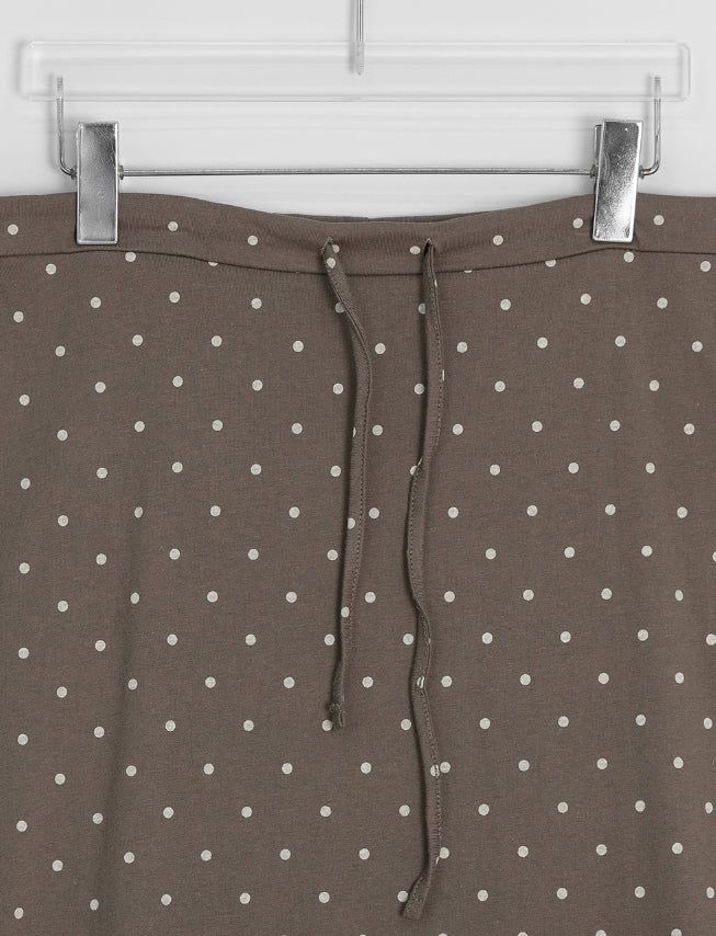 Neiro Cotton Dot Maxi Long Skirt