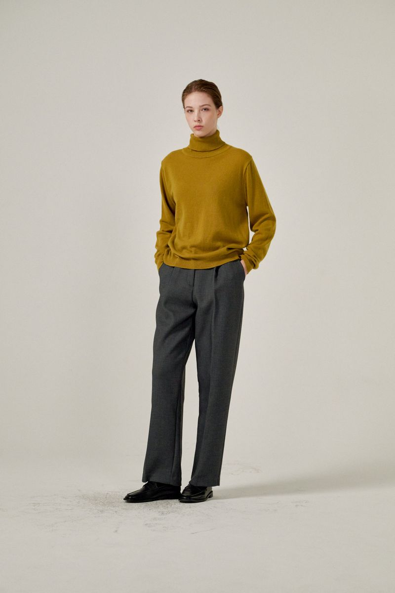 Semi wide pants (Dark grey)