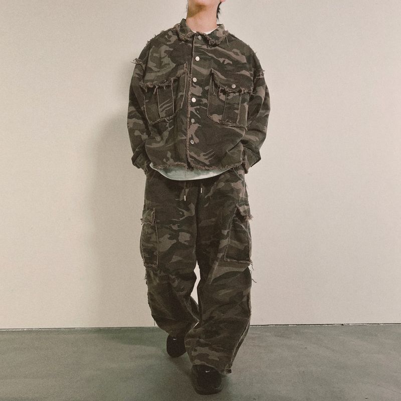 grunge camouflage jacket_khaki