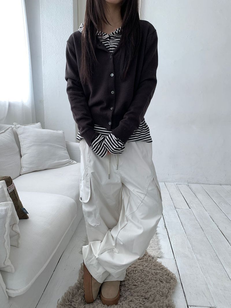 [4계절] Nylon multi cargo pants(2color)
