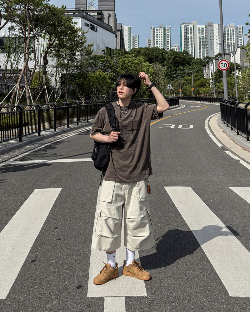RUBINE 7‑PART CARGO BERMUDA PANTS