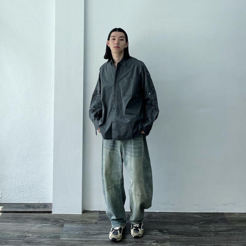 Snap Detail Utility Shirt