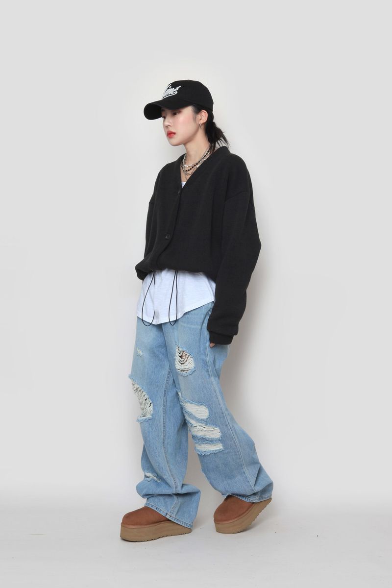 vintage wide denim pants