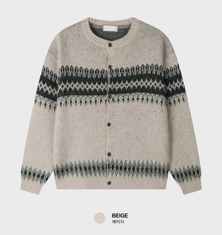 Belerice Blizz Nordic Cropped Semi-Overfit Cardigan