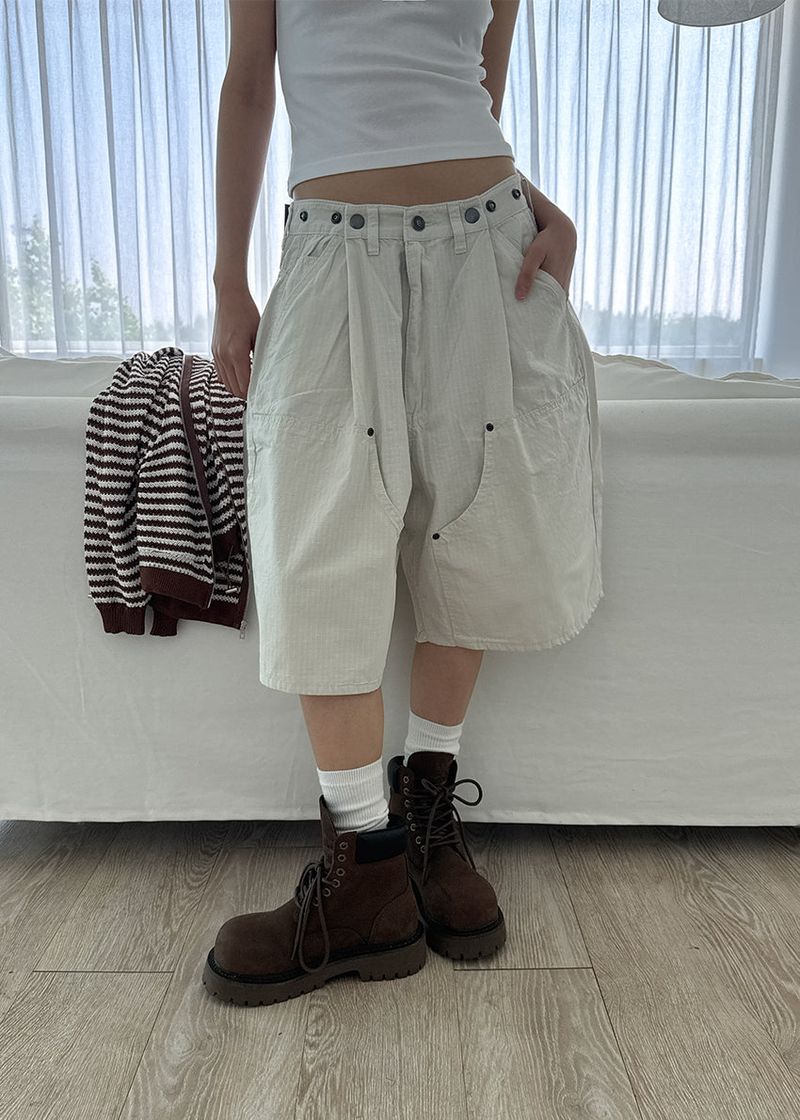 SNAP BERMUDA PANTS