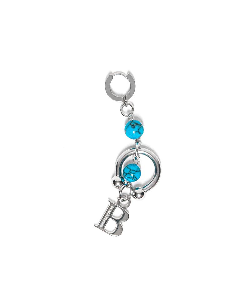 BLACKBLOND（ブラックブロンド）の「BBD ストーンボールBロゴピアス(Silver&Turquoise)（アクセサリー）」