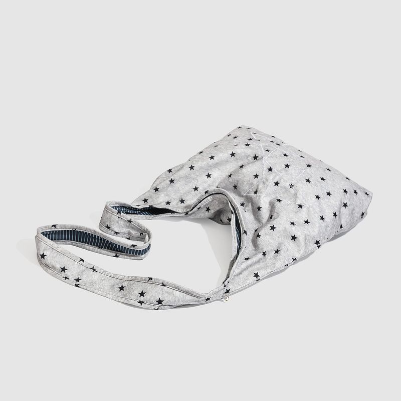Reversible Star Canvas Tote Bag
