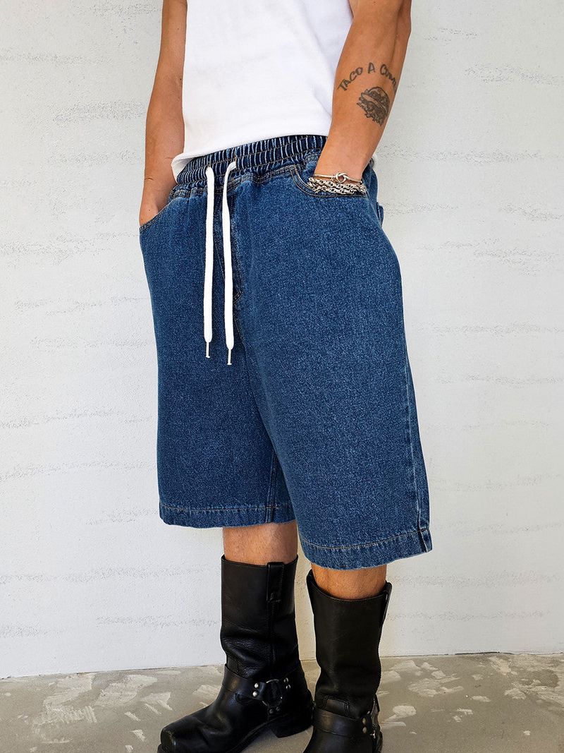 VENTIQUE Washed Bermuda denim PT 2color