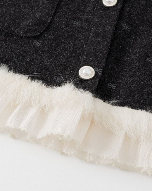 Mina Round Collar Neck Lace Jacket