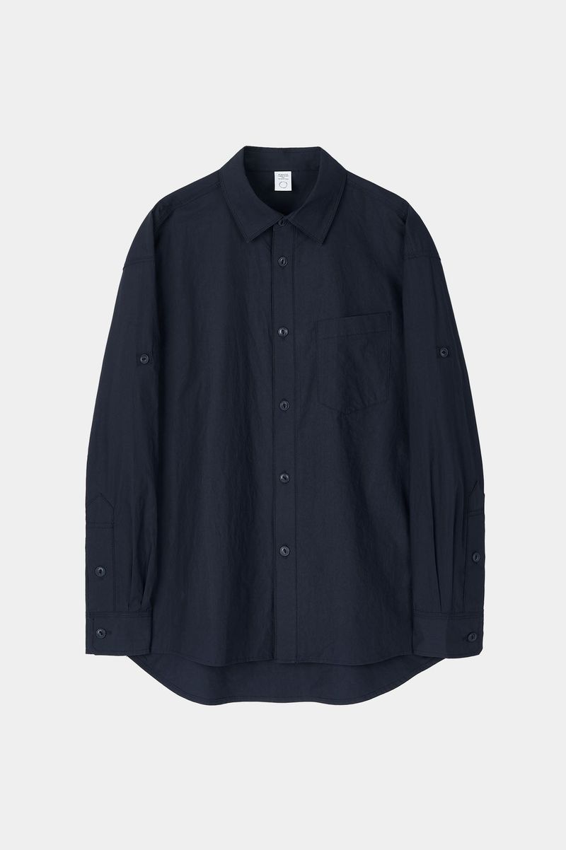 One Pocket Paper Work Shirt (Navy)